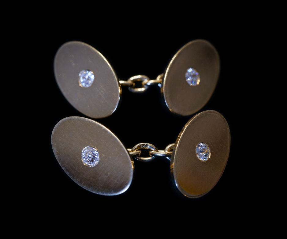 Art Deco gold and diamond cufflinks